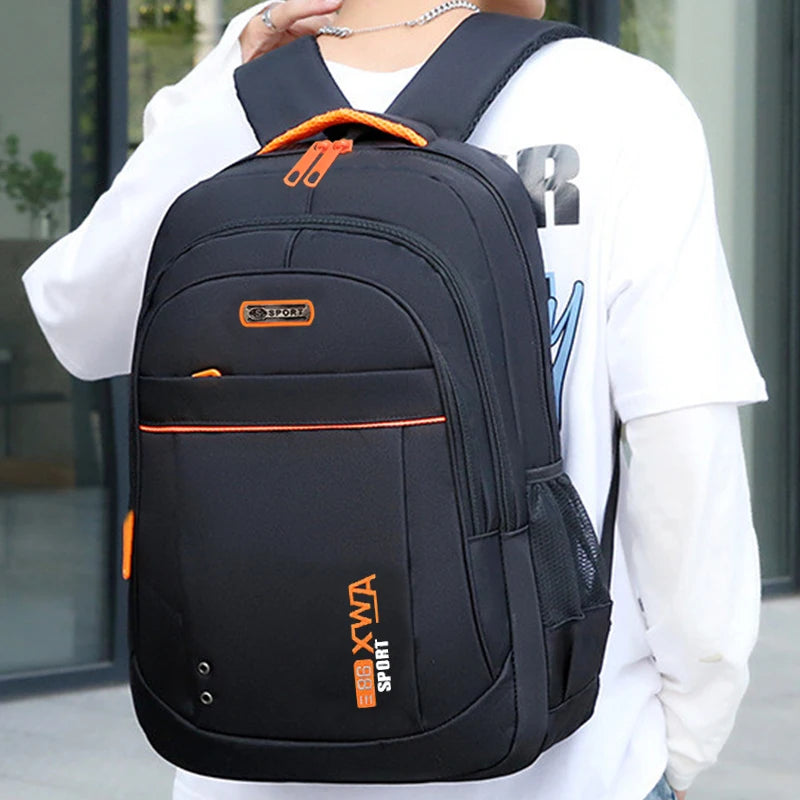 Reliable Multi-pocket Daypack Durable Nylon Backpack Reflective Strip