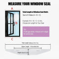 Portable AC Unit Window Seal Insulation Set with Zip Vent Sealing Kit for Home Bedroom Apartment Dormitory Workshop Office Vue 3m