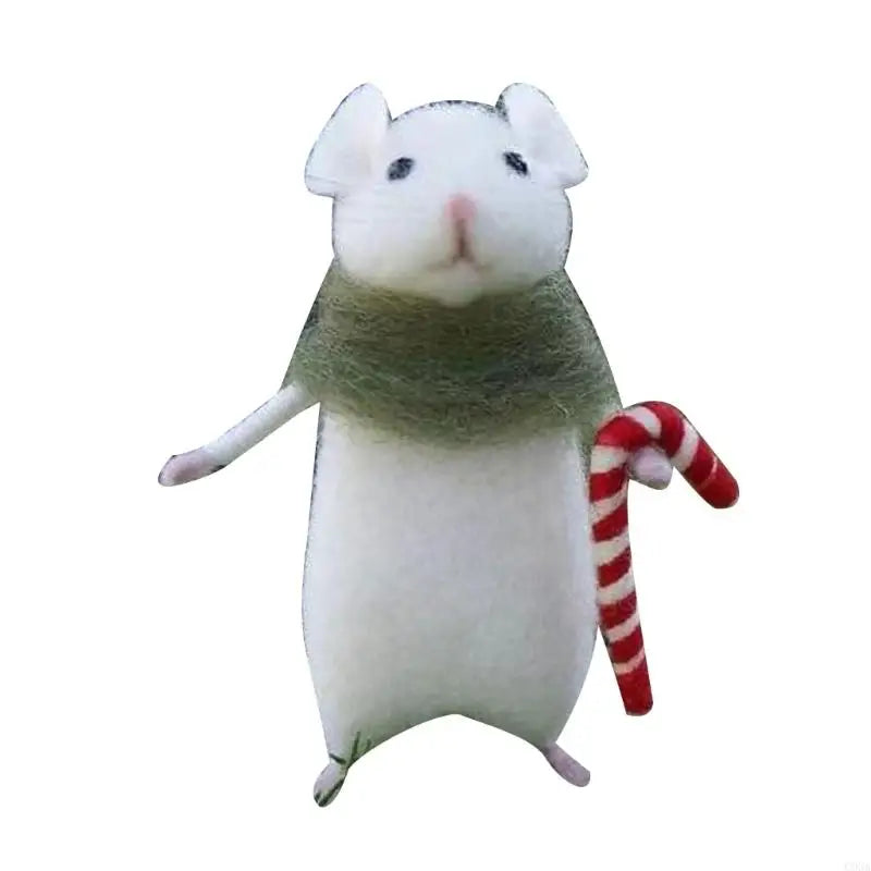Handmade Needle Felt Mouse Ornament – Halloween & Christmas Holiday Felt Ornament Vue 2