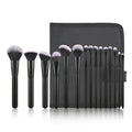 15Pcs Makeup Brush Set Soft Synthetic Loose Powder Blush Brush Eyeshadow Foundation Cosmetic Brushes with PU Leather Storage Bag Vue 15pcs set with bag