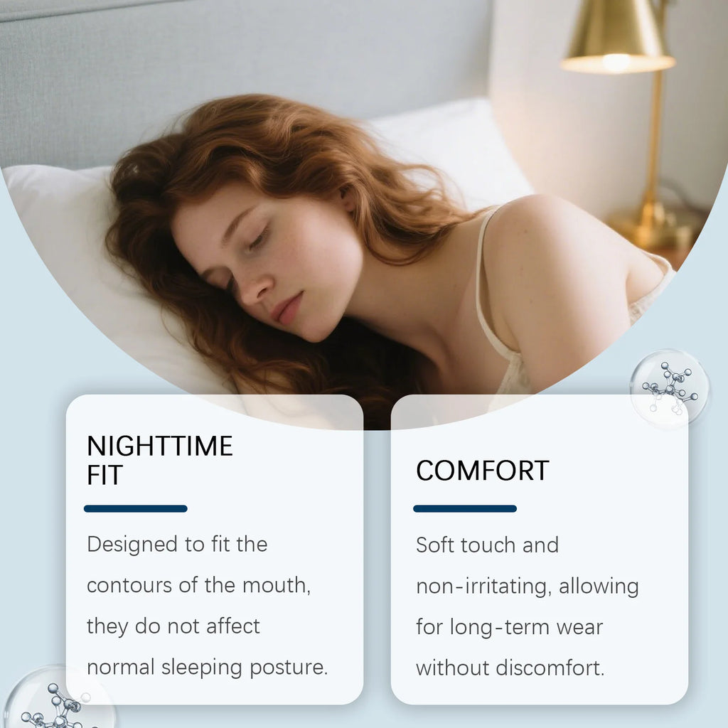 Night Sleep Dental Guard Anti-Snoring Anti-Grinding Teeth Protection Smile Enhancement Comfort Fit Breathable Material Vue