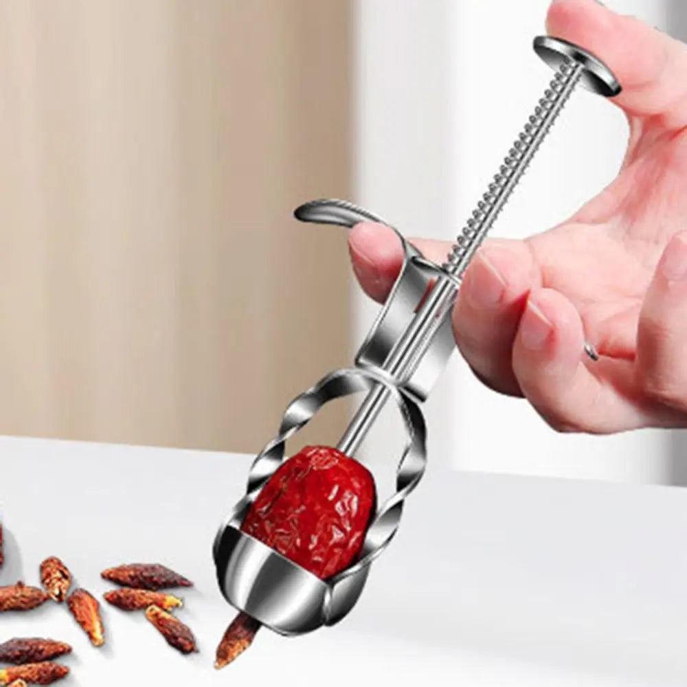 Stainless Steel Cherry Pitter Rust-proof Press Design Dates Jujube Pitter Durable Olives Pit Remover Dessert Vue