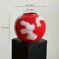 Chinese Ceramic Vase Porcelain Retro Elegant Floral Centerpiece For Entryway Table Decor Boutique Inn Model Room For Interior Vue A1