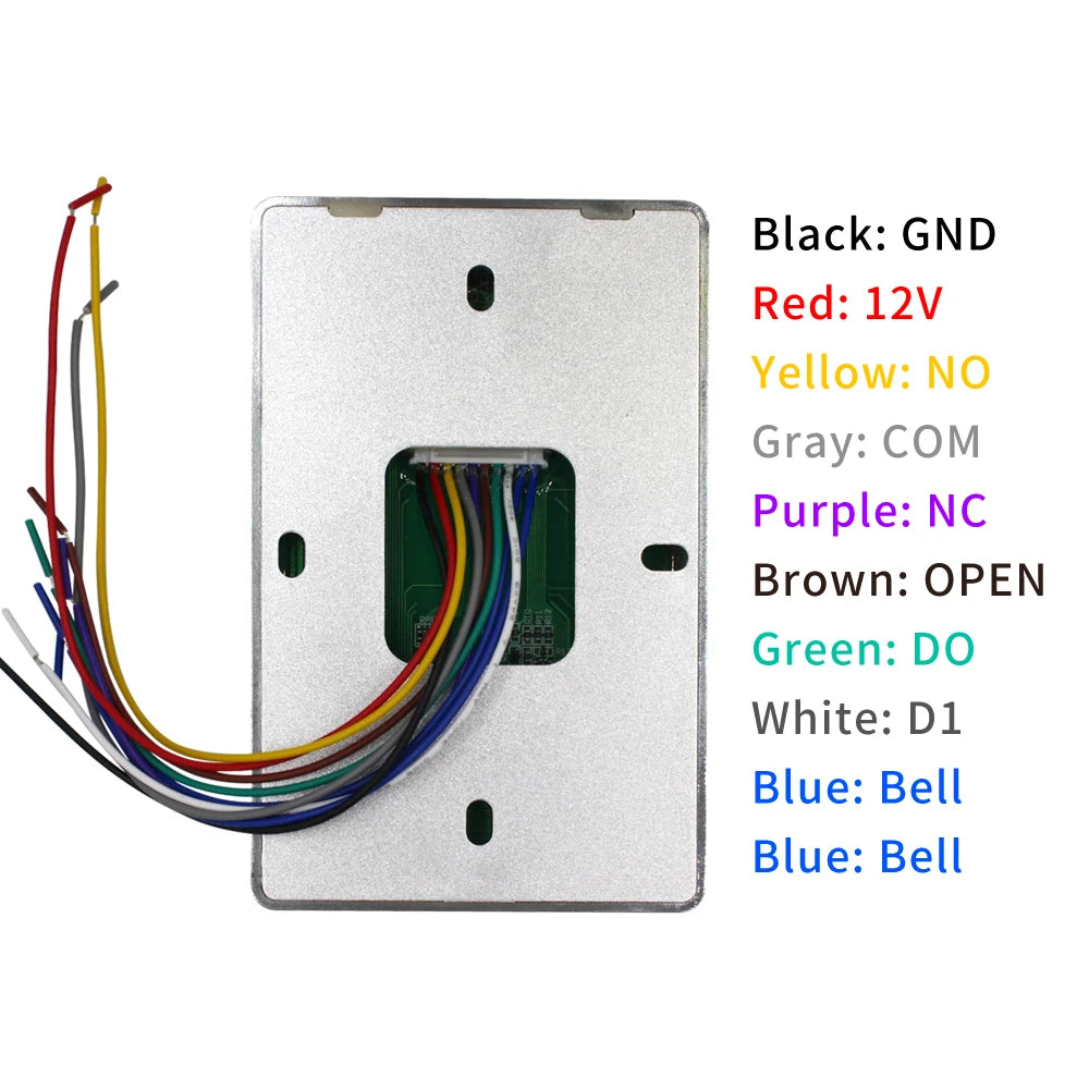 Touch Screen Backlight RFID Keypad Standalone Access Control 1000 User Wiegand Output 125KHz+13.56MHZ IP67 Waterproof Vue
