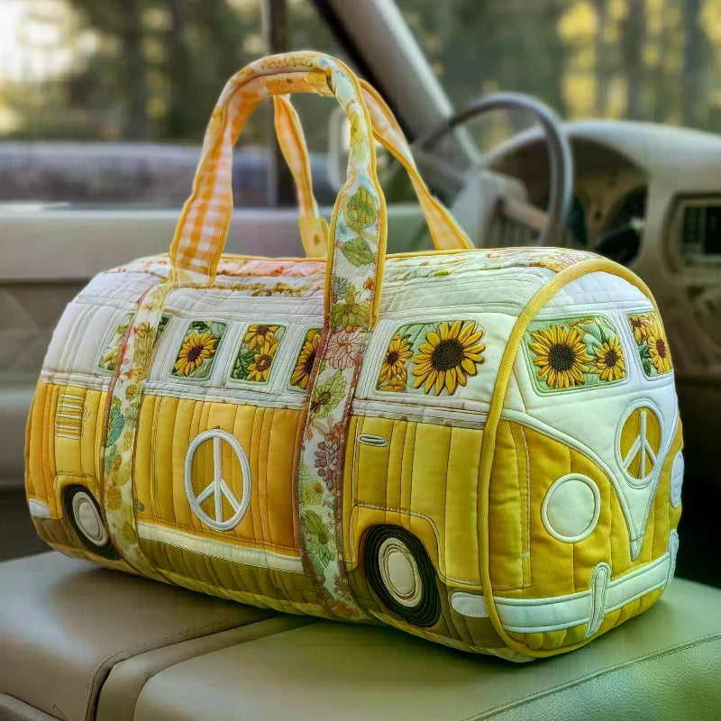Women 3D Quilting Craft Travel Duffel Bag Fashion Sun Mountain Forest