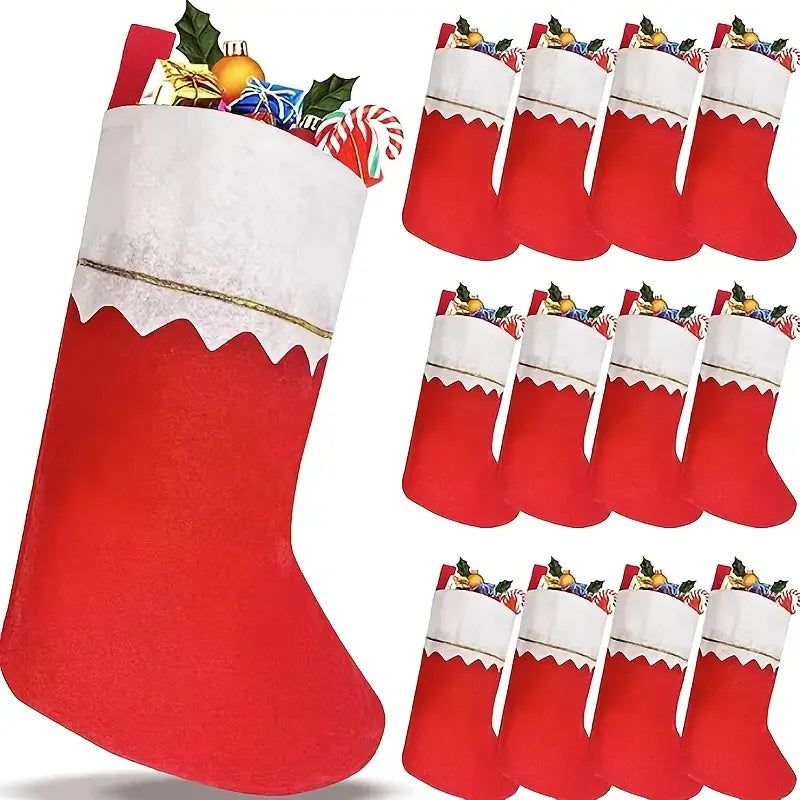 Christmas Fireplace Hanging Stocking Holiday Decoration Gift Bag for Party Display Festive Ornament Christmas Home Decor Scene Vue