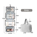 Travel Waterproof Folding Dry and Wet Separation Toiletry Bag Cosmetic Storage Bag Large Capacity Cosmetic Bag Vue 0010-Grey