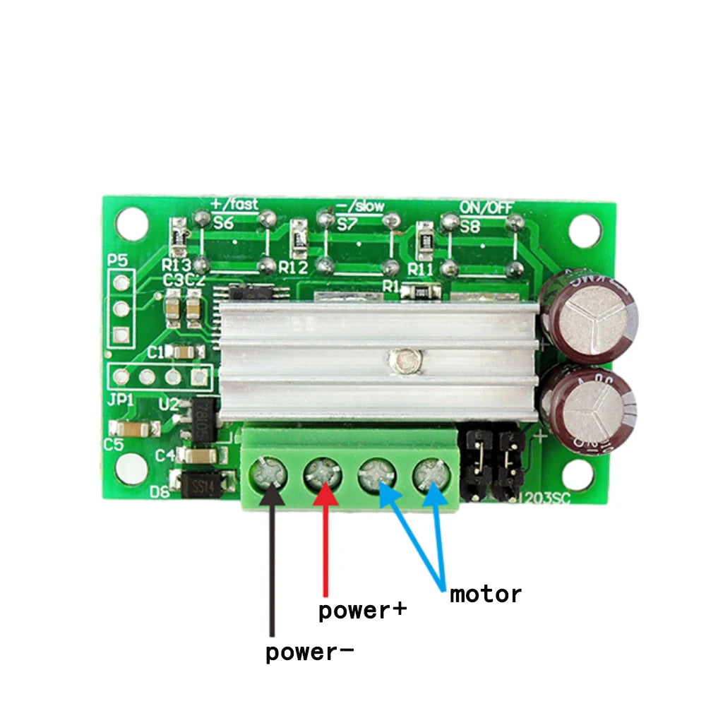 PWM DC Motor Governor DC6-28V Push-button DC Motor Speed Regulator 2A Motor Speed Controller Touch the Button Motor Governor Vue