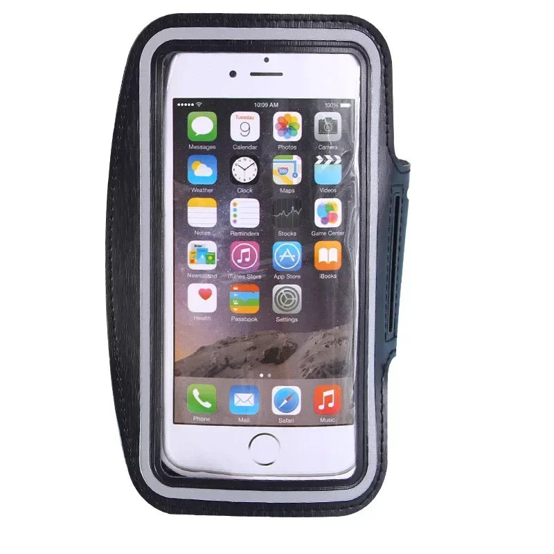 Gym Running Phone Bag Arm Band Holder for 5.5inch Smartphones Secure Fit Outdoor Sports Mobile Phone Armband for iPhone Samsung Vue black