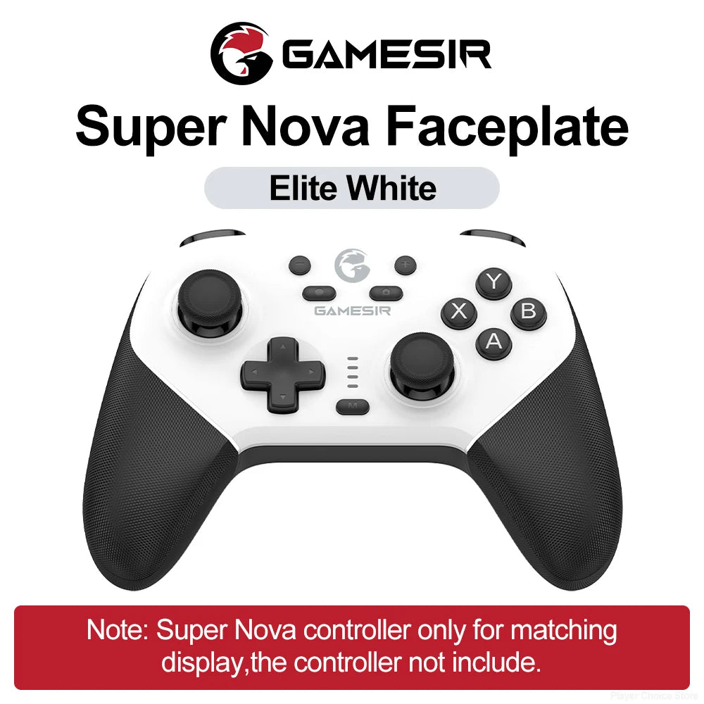 GameSir Super Nova Magnetic Faceplate Personalize Gamepads Multicolor Shell Cover Wireless Controle Front Case Top Cover Vue Elite White