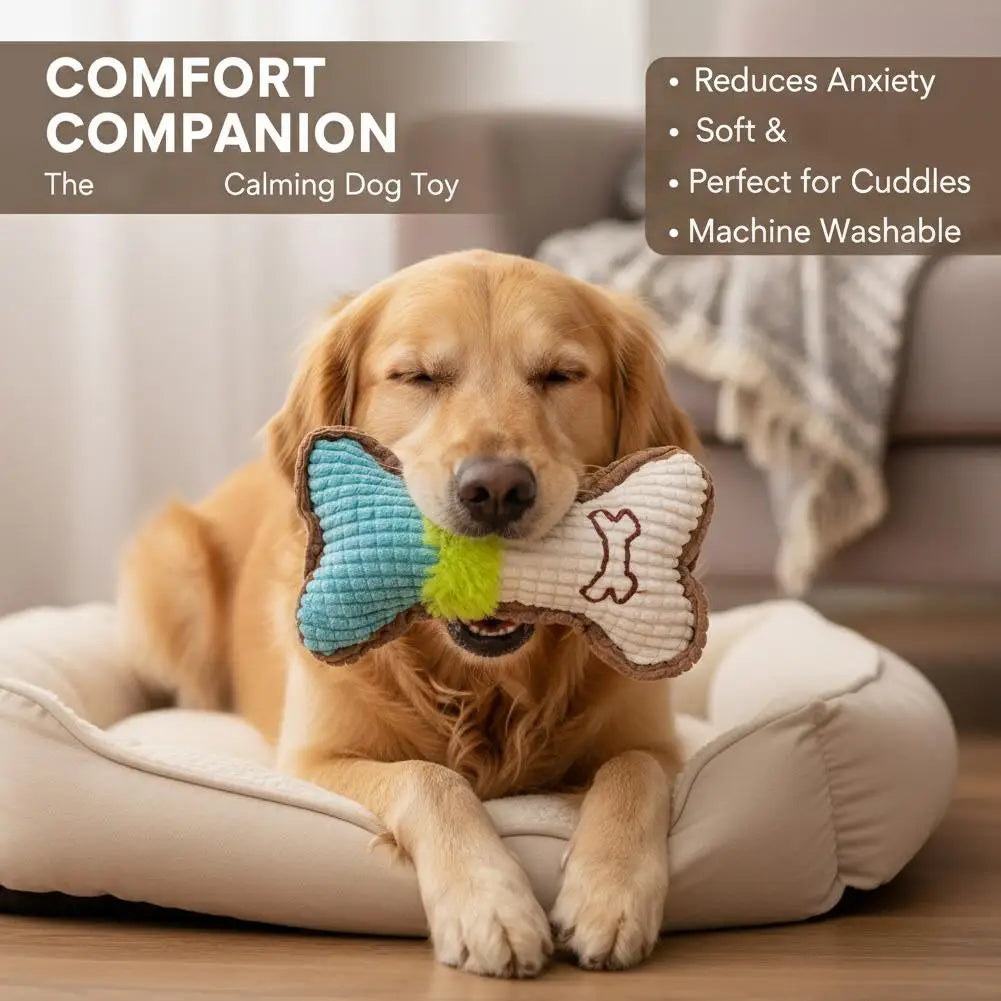 Squeaky Plush Dog Toy for Small Medium Breeds - Durable Puppy Teeth Cleaning Chew Toy Interactive Pet Play & Dental Care Vue