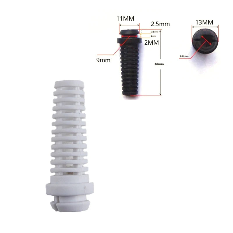10Pcs 4.6/5.2/6mm Cable Gland Connector Rubber Strain Relief Cord Boot Protector Sleeve For Power Tool And Cellphone Charger Wir Vue 6.0mm White