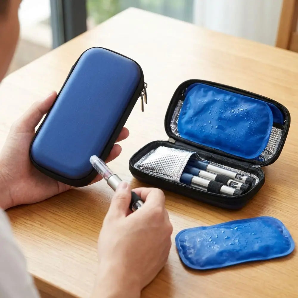 Waterproof Insulin Cooling Box Shockproof Dust-proof Insulin Cooler Travel Case Refrigerated Wear-resistant Pill Cooler Bag Vue