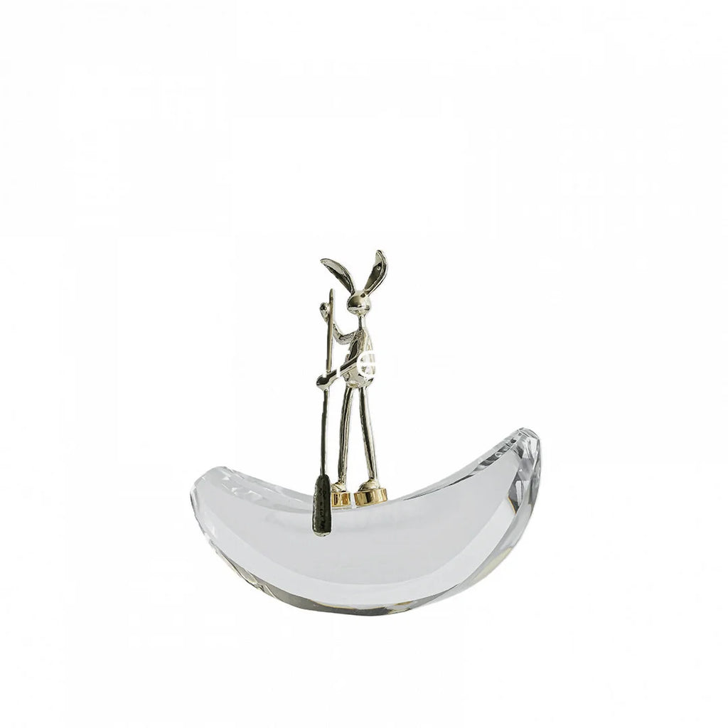Luxurious Small Gold Rabbit Crystal Ornament Entryway Table Decoration Living Room Bar Cabinet Easter Gift for Her Vue