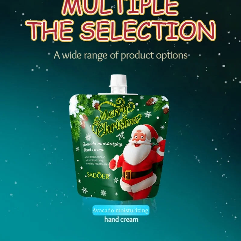 4Pcs Christmas Hand Cream Set, Two Styles to Choose from (2 Avocado Moisturizing Hand Creams, 2 Milk Moisturizing Hand Creams), Compact and Exquisite Packaging, Easy to Carry, Suitable as a Small Holiday Gift, for Christmas, Vue