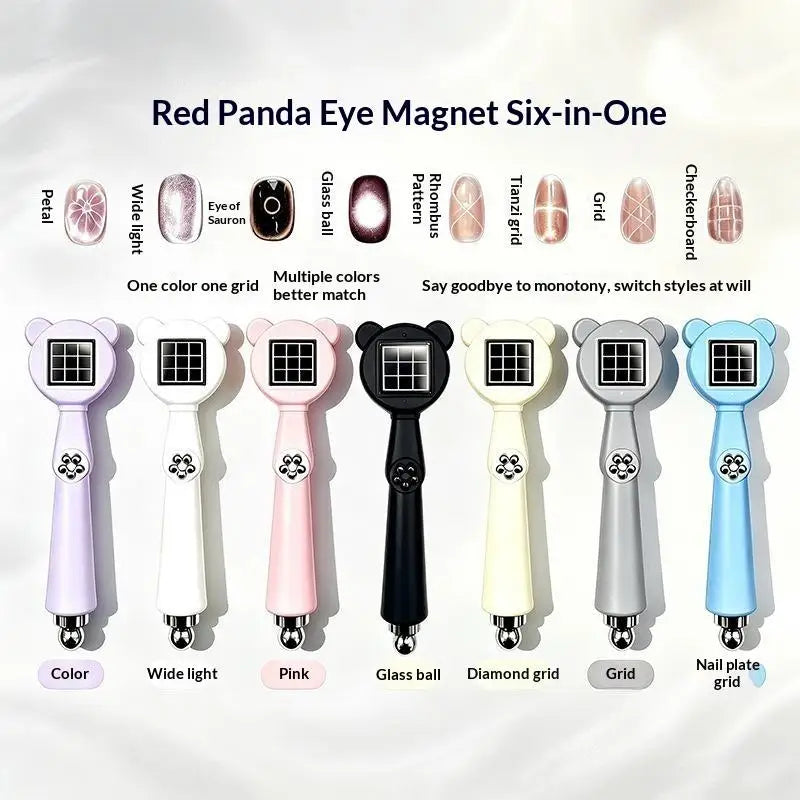 Bear Shape Strong Nail Magnet Stick Multi Petal Grid Cat Eye Effect DIY Manicure Magnetic Nail Tool Vue