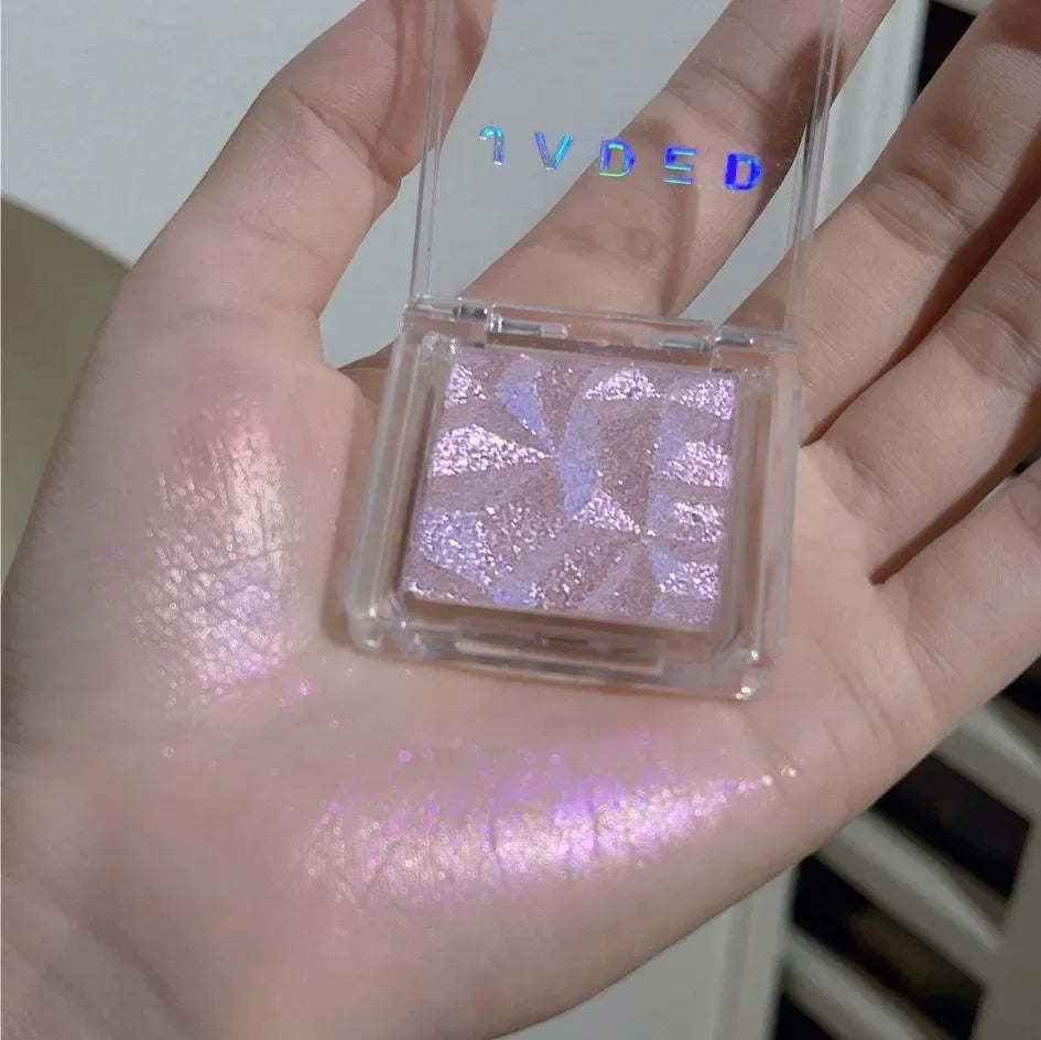 Highlighter Eyeshadow Palette Monochrome Diamond Sparkling Fine Shimmer Sequin Pearly Chameleon 3D Eye Shadow Pigment Contour Vue