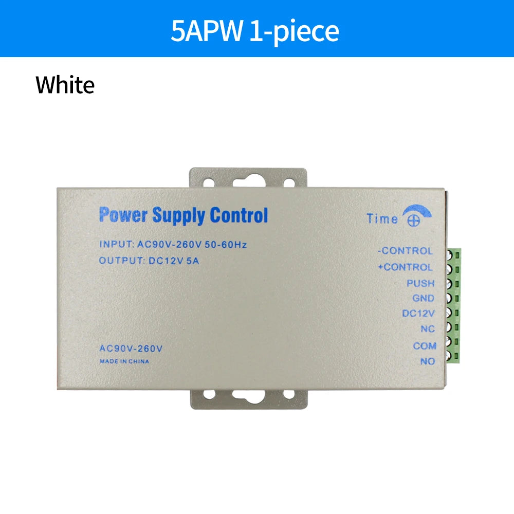 DC 12V 5A Access Control Power Supply Switch AC 110V-240V Input Power Source Supplier Adapter for Video Intercom System Access Vue 5APW-white