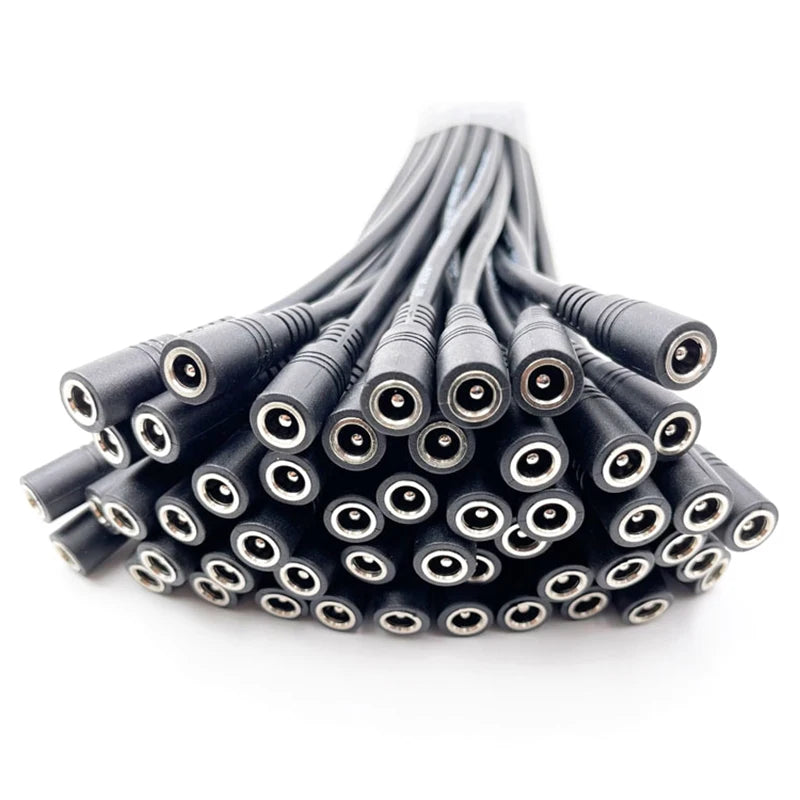 10pcs 5.5x2.1 Plug DC male or Female Cable Wire Connector For 3528 5050 LED Strip Light Vue