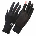 Touchscreen Breathable Sun Protection Gloves Non-Slip Stretchy Cycling Gloves Quick-Dry Lightweight Ice Silk Gloves Hiking Vue Black