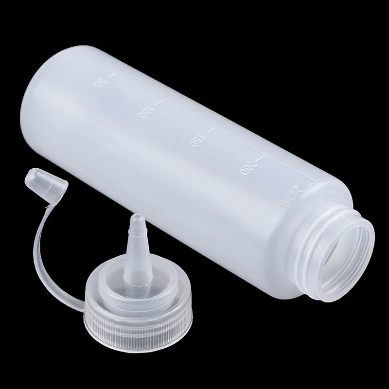 3PCS Squeeze Squirt Condiment Bottles With Cap Lid Salad Sauce Dispenser Bottle Vue