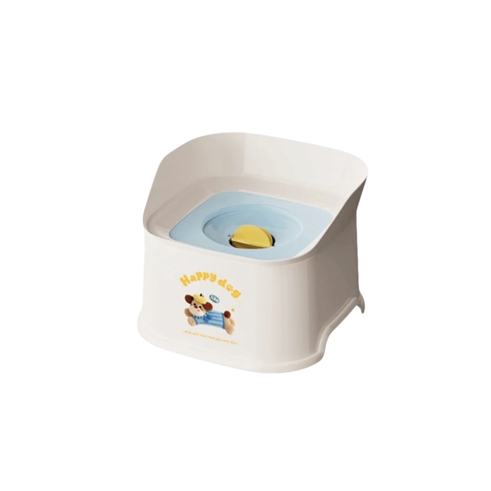 Spill-Proof Dog Floating Water Bowl Anti-Tip Non-Slip Pet Water Bowl Large Capacity Non-Wetting Mouth Pet Water Fountain Travel Vue White 2000ML