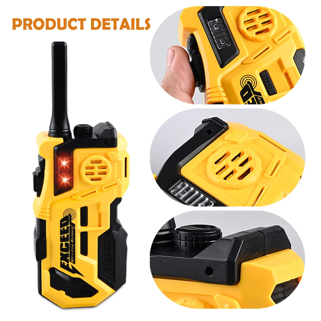 Walkie Talkies, 2 Pcs Long Range Talkies Toys for Kids Channels 2 Way Radio Toy with Light, for Outdoor Sports Camping Climbing Vue