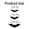 LED Halloween 3D Spider and Bat Wall Sticker Spooky Window Party Decoration Haunted House Atmosphere Lights Home Decor Vue Bats-12PCS 1Set