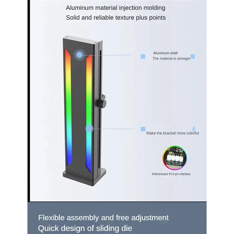 Hot-Adjustable Video Card AURA SYNC Graphics Video Card Holder Aluminum Alloy 5V 3PIN ARGB Computer Accessories Vue