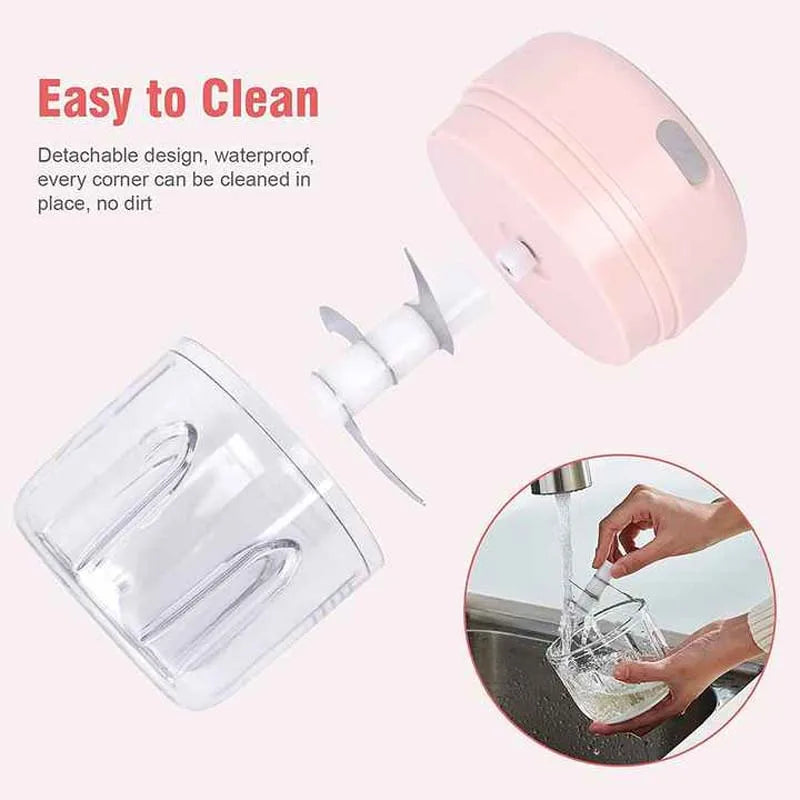 Electric Mini Garlic Chopper – 250ml Wireless USB Food Processor Mini Food Chopper Vue