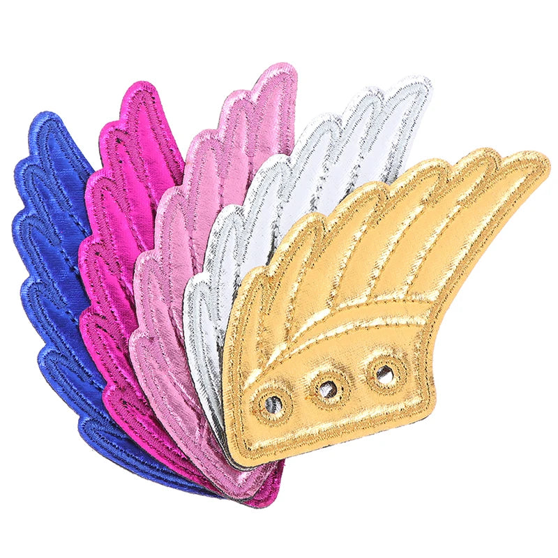 1 Pair Kids Foils Shoes Sneaker Angel Wing Girls Boys Clothing Decor DIY Accessories Vue