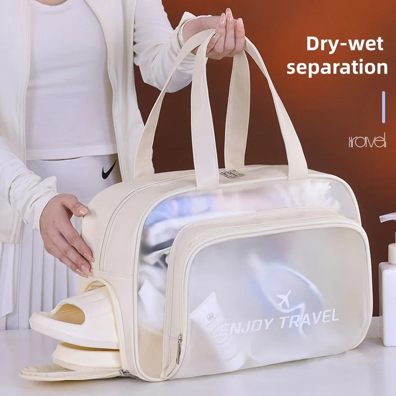 New Double-Layer Swimming Storage Bag Dry Wet Separation Travel Bag Waterproof Beach Bag Large Capacity Fitness Bag Vue