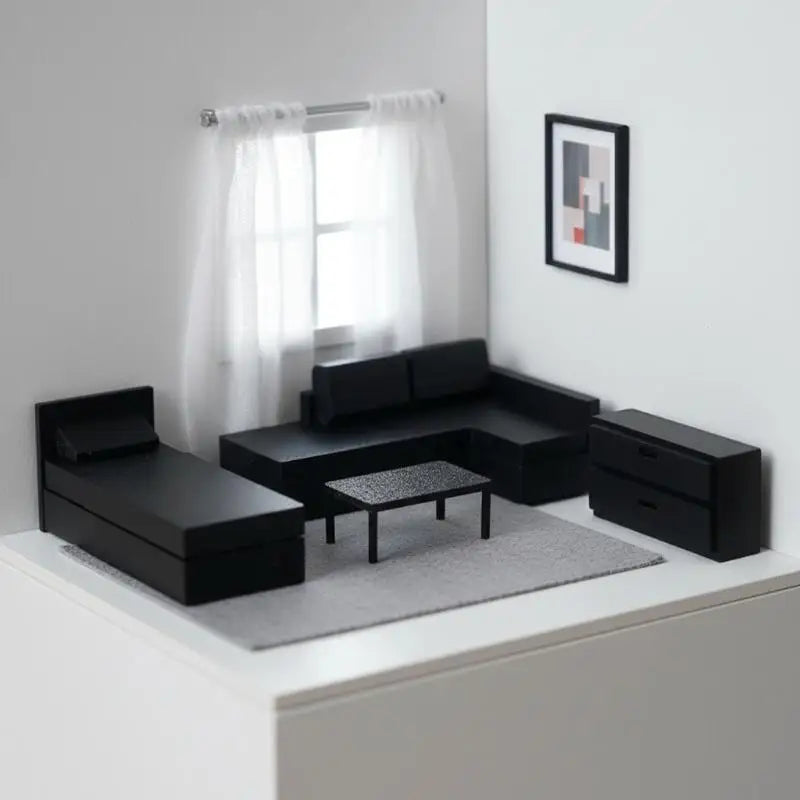 1 Set Living Room Furniture Pretend Play Toy New 1:12 Dollhouse Simulation Sofa Model Mini Small Chair Kit Vue
