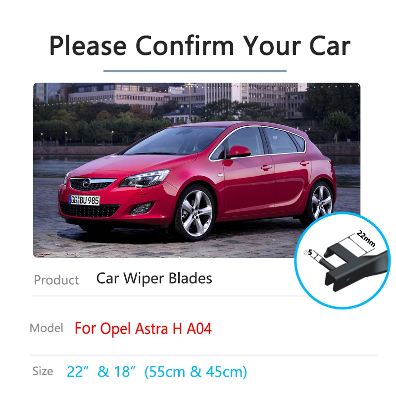 Car Front Wiper Blades for Opel Astra H A04 2004~2014 Windscreen Windshield Accessories 2005 2006 2007 2008 2009 2010 2011 2012 Vue