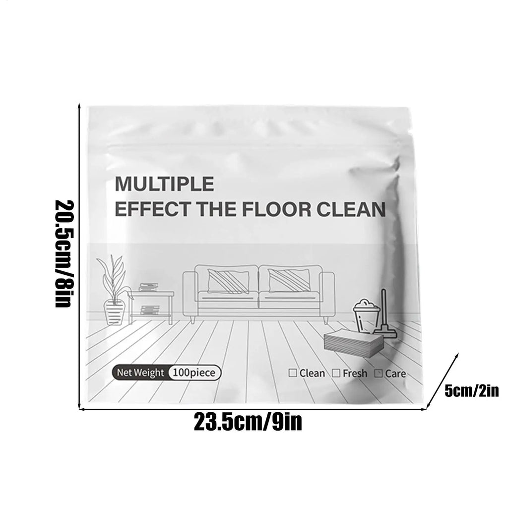 100PCS Floor Cleaner Tablets, Multipurpose Deep Clean Mop Solution for Hardwood Tile Wood Floors, Dissolvable Mopping Sheets Vue