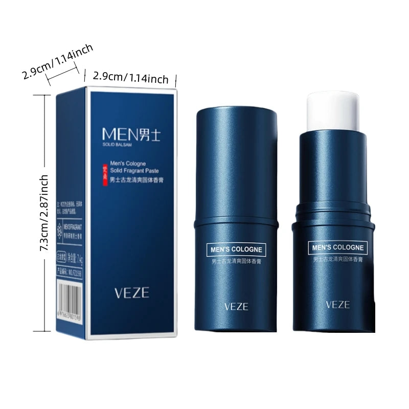 Fanzhen Men's Solid Perfume - Light and Fresh Scent, Can Be Used All over the Body, Portable Stick Design, Convenient for Travel Vue