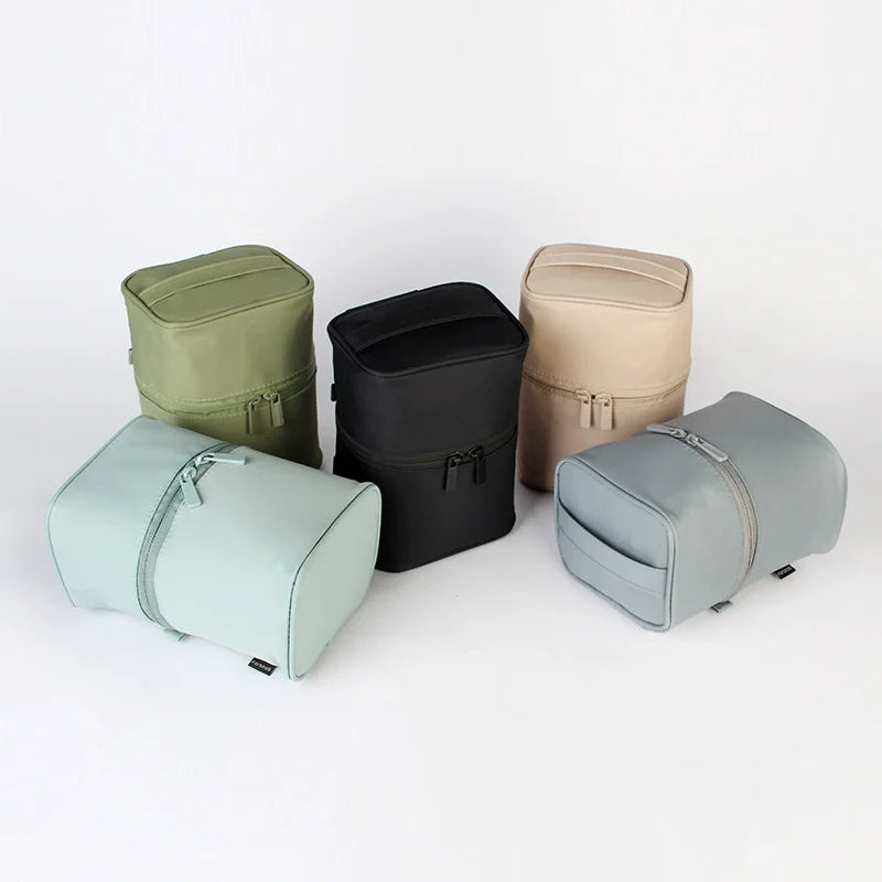 Travel Barrel Shaped Makeup Organizer Female Cosmetic Toiletry Wash Zipper Pouch Women's Trip Make Up Box Accessories Supplies Vue