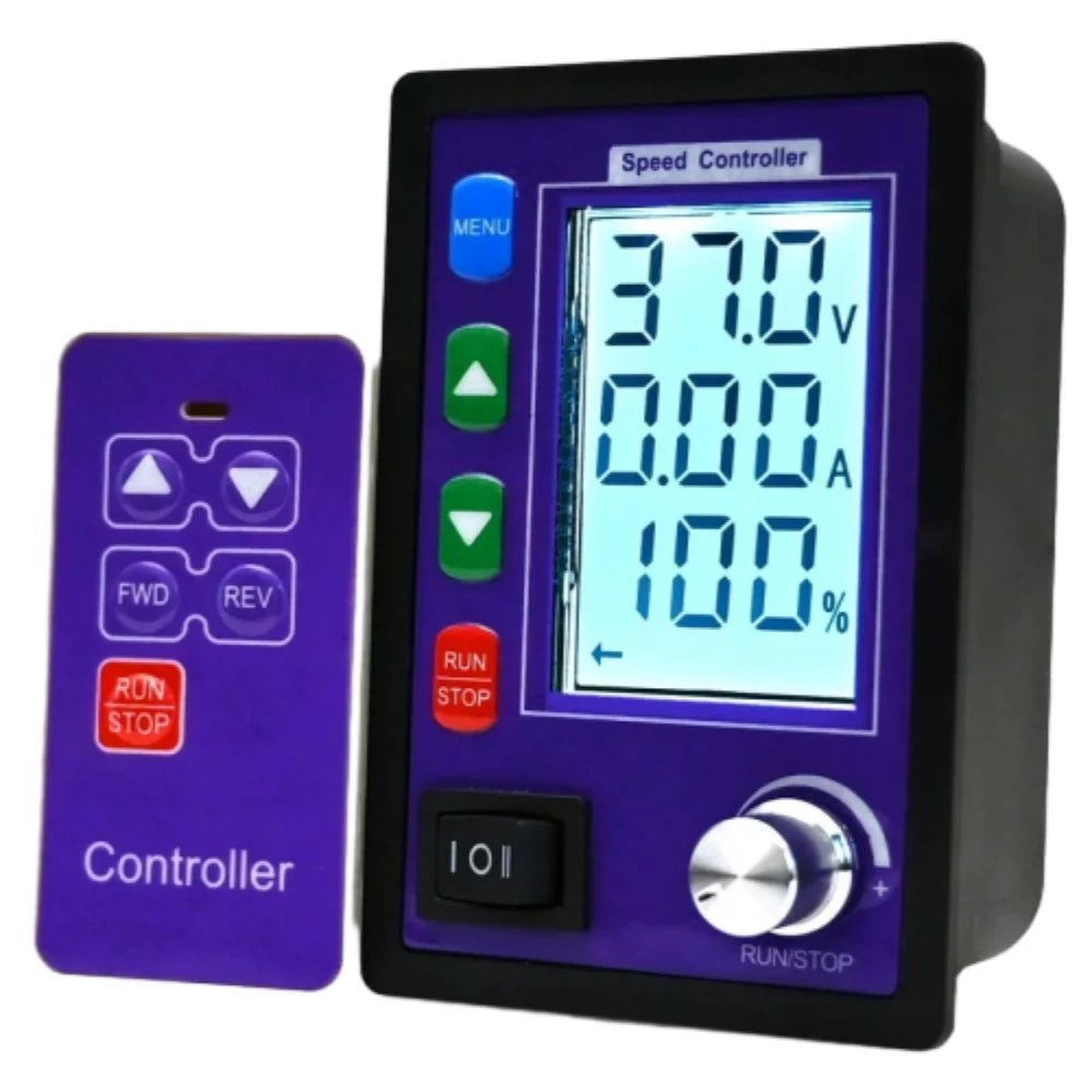 30A 10-55V Remote Control Brush Motor Forward and Reverse Regulator Adjust Motor Speed Controller Voltage and Current Detection Vue