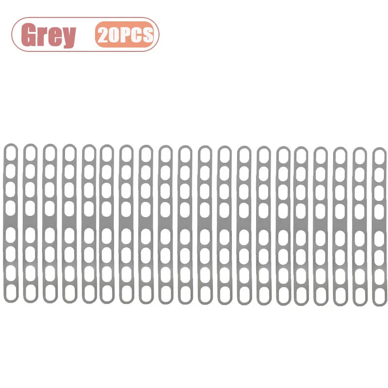 1-20pcs Reusable Adjustable Universal Lid Strap Elastic Canning Jar Crock Pot Box Holder for Kitchen Pantry Cabinet Storage Vue Grey-20PCS