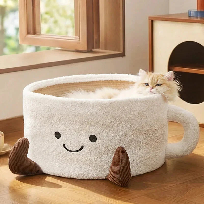Cat Bed With Scratching Board Semi Enclosed Cozy Nest For Indoor Cats Kittens And Pets Perfect Christmas Gift For Cat Lovers Vue