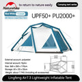 Naturehike Air 7.3 Inflatable Tent 1-2 Person | UPF50+ Waterproof Inflatable Camping Tent Vue White Blue