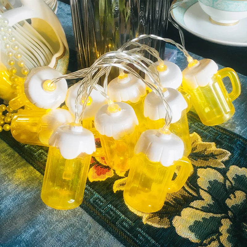 6M 40LEDS Party Beer Bottle Kitchen Decoration String Lights Indoor Room Battery USB Power Night Lights Fairy Lights 606 Vue
