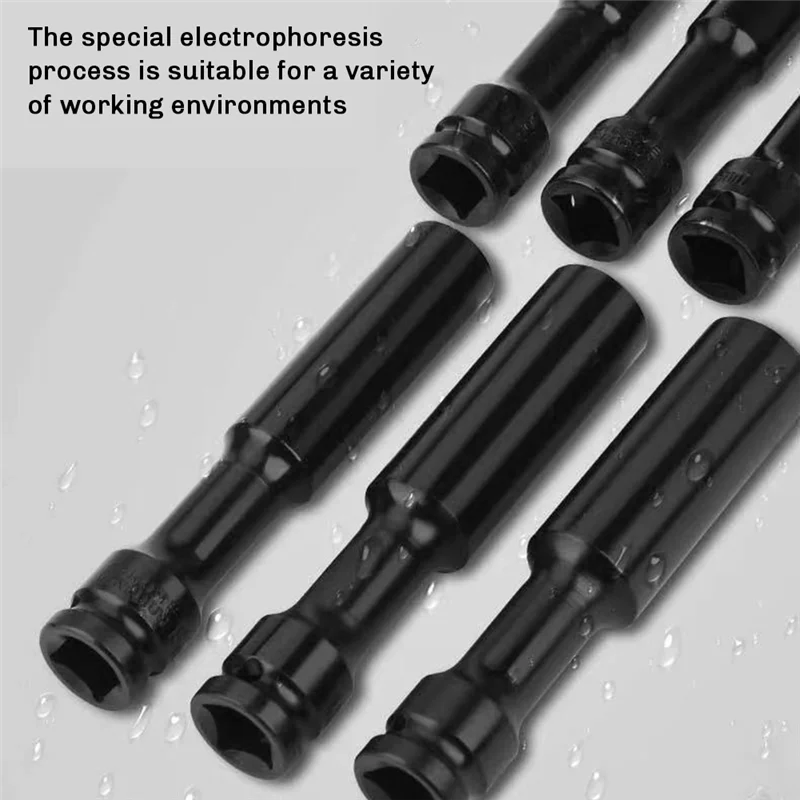 8PCS 1/2 Drive Socket Head Impact Wrench Hex Adapter Spanner Converter Blackabkw Vue