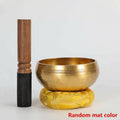 Soft Cushion Nepalese Singing Bowl Stress Relief Bottom Engraved Sound Bowl with Stick Home Decor Tibetan Singing Bowl Set Vue with mat style 10.5cm