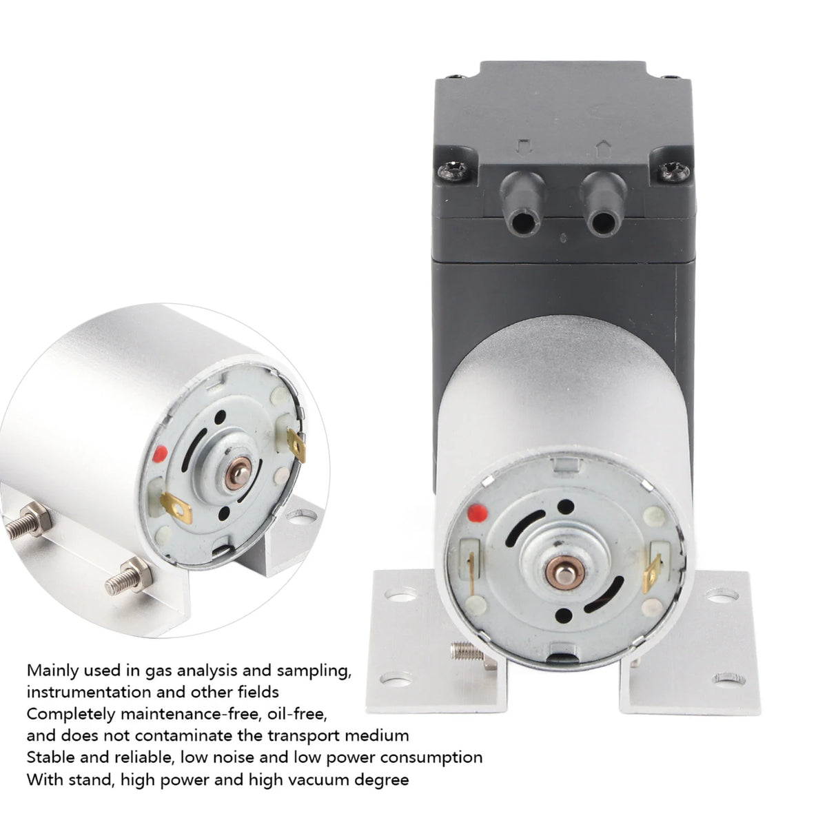 Pump Suction Pump Vacuum Pump Large Power Negative Pressure Suction Pump with Stand ‑72kpa 8w 12l Min Vue