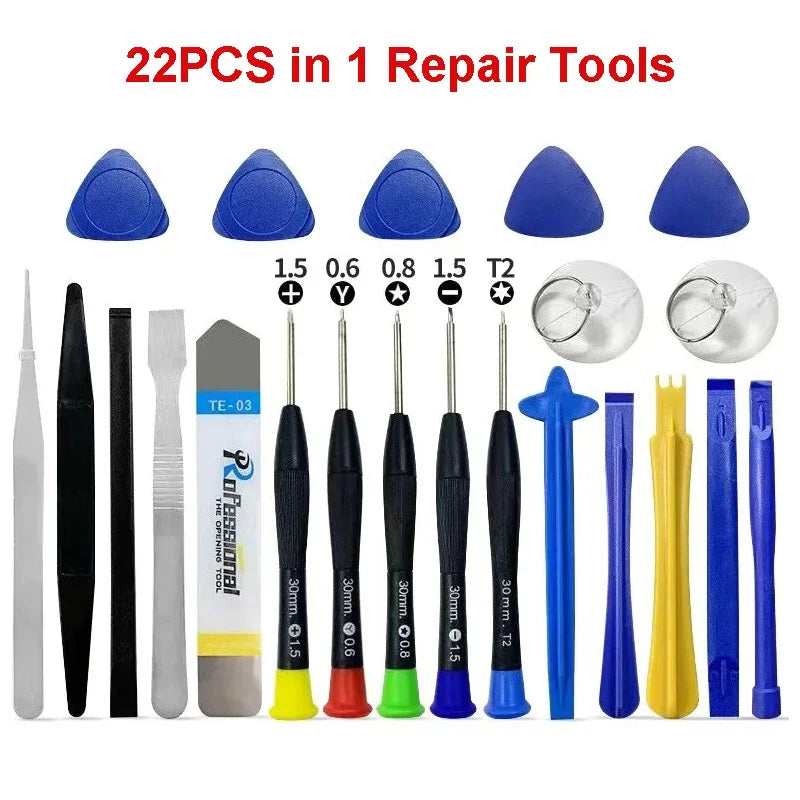 22 In 1 Universal Phone Repair Tools Kit Set Mobile Phone iPad Laptop Screwdriver Maintenance Kit Repair Tools Opening Set Vue 22pcs