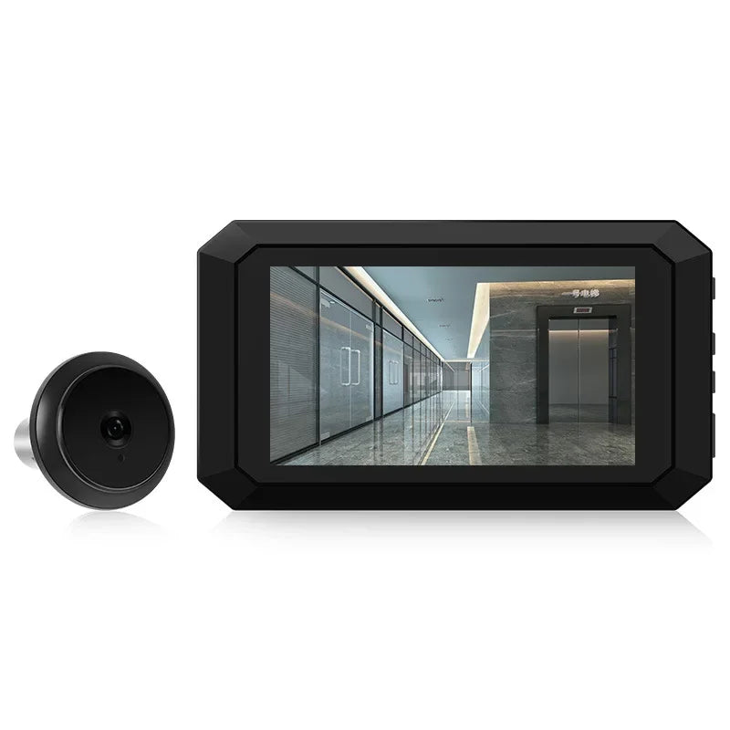 3.97 Inch Video Digital Peephole Door Viewer Camera Color Night Vision Photo Recording Digital Magic Eye Electronic Viewfinder Vue Black China Mainland