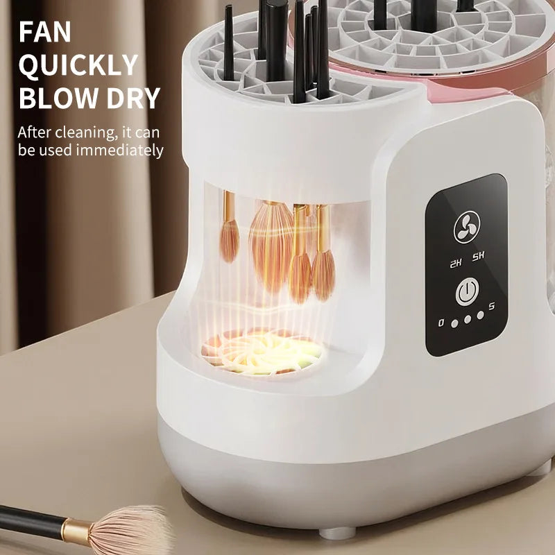 3 IN 1 USB Electric Makeup Brush Cleaner Machine Automatic Quick-Drying Portable Cosmetic Brush Cleaning And Drying Tools Vue