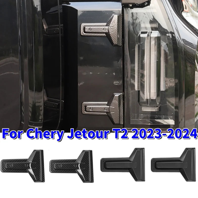 2Pcs Car Tailgate Hinge Cover ABS Black Tailgate Hinge Cover Modification Styling Accessories For Chery Jetour T2 2023-2024 Vue