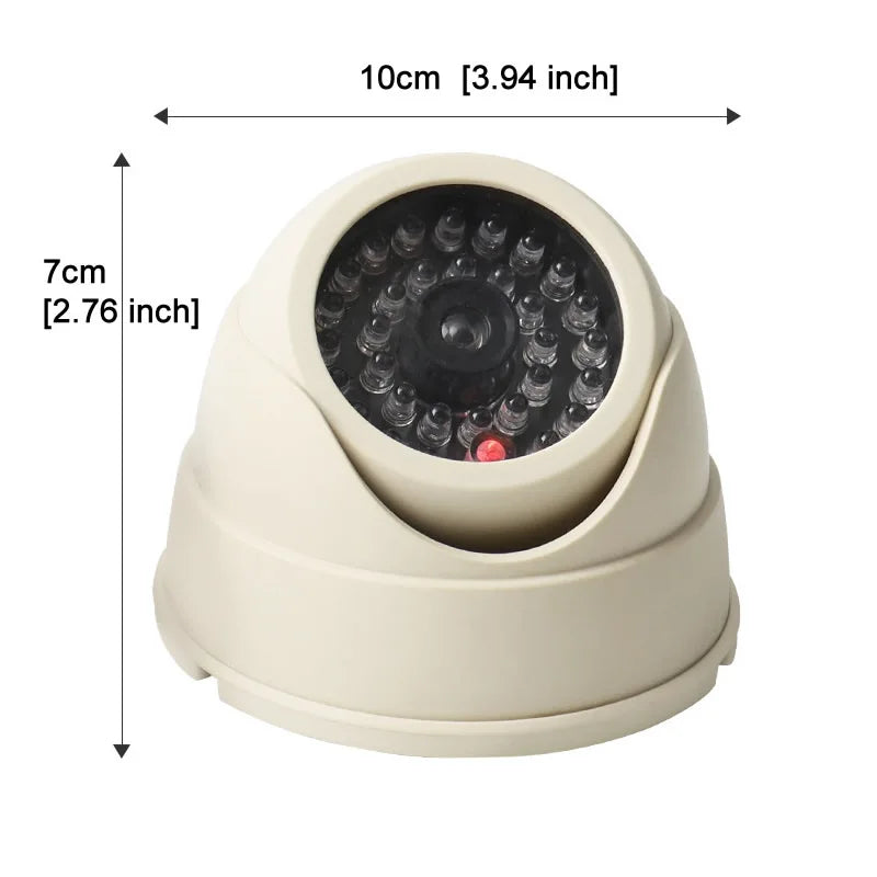 Creative Dome Dummy Camera Flashing Led Plastic Fake Conch Camera AA Battery Simulation CCTV Surveillance Security System Vue